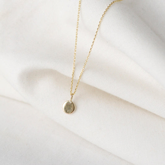 9ct Gold Necklace with Round Pendant - Drumgreenagh Gift Shop