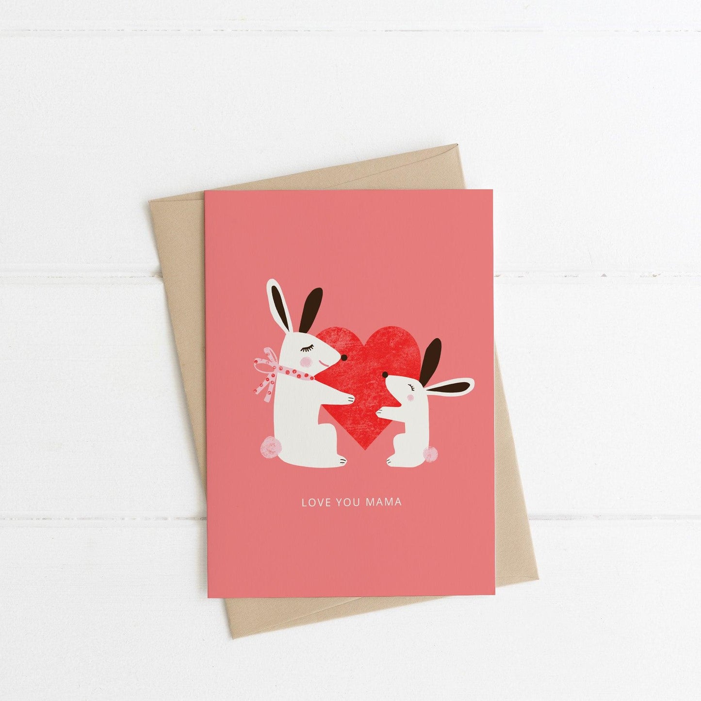 Love You Mama Bunnies Card