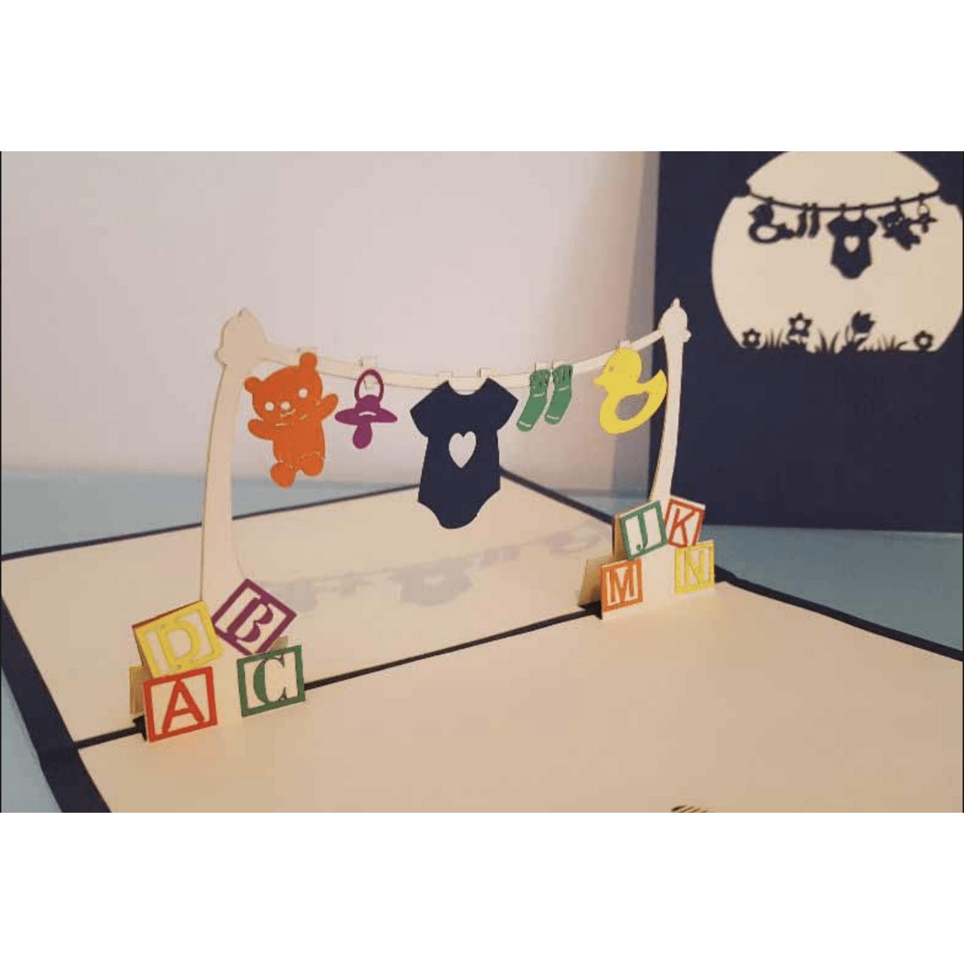 Pop Up New Baby Card - Drumgreenagh Craft & Design Store