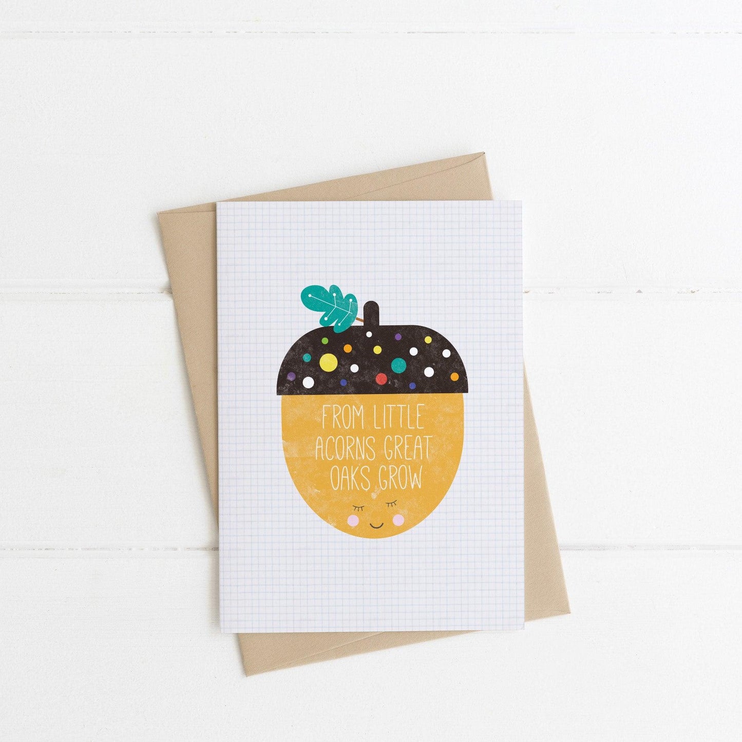 Thank You Teacher Acorn Card