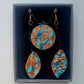 Blue & Bronze Necklace & Earrings Set