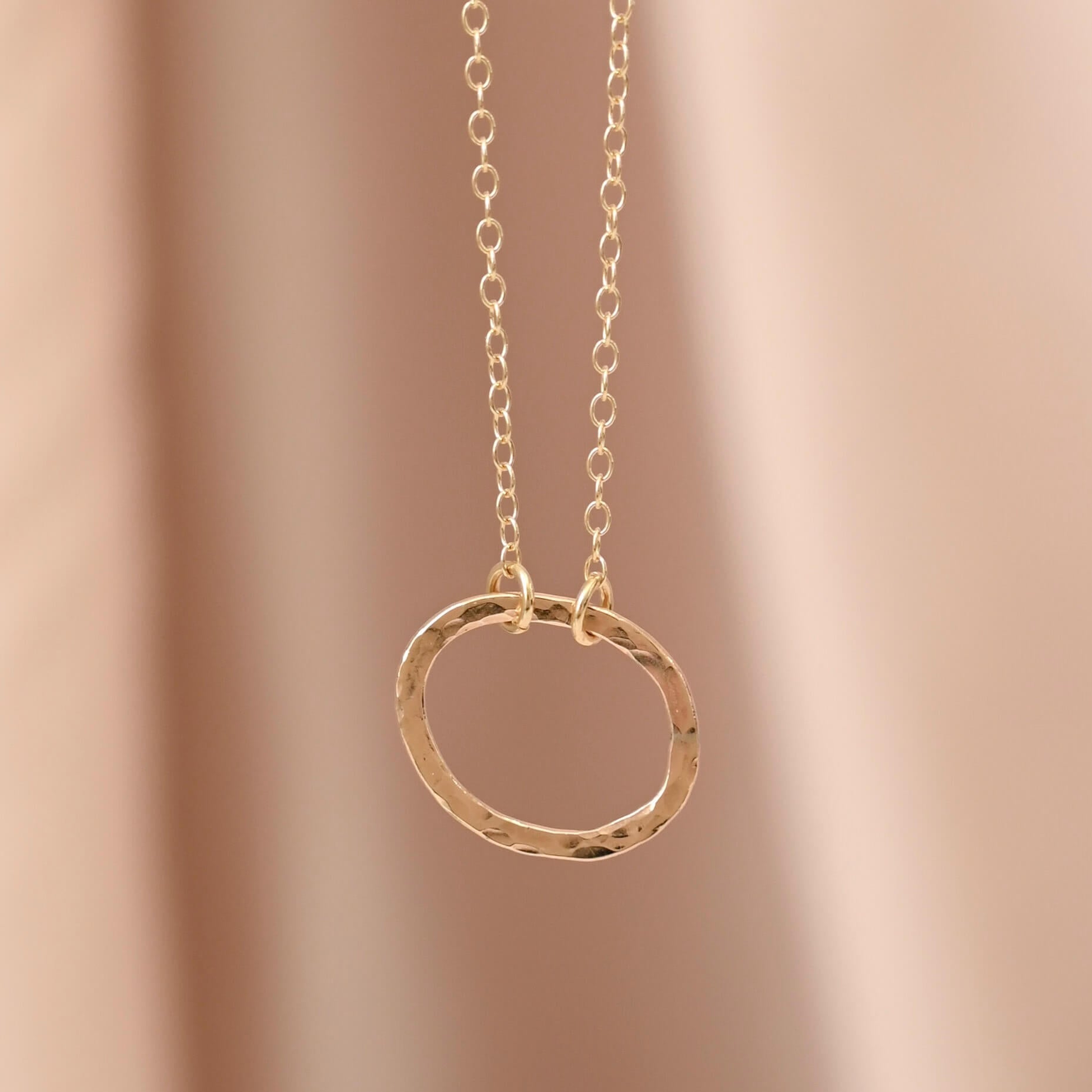 Hammered Gold Pendant Necklace - Drumgreenagh Design Shop