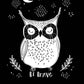 Be Brave Owl Print