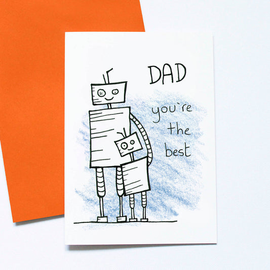 Best Dad Robot Birthday Card