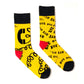 Yellow & Grey Bye Bye Bye Socks