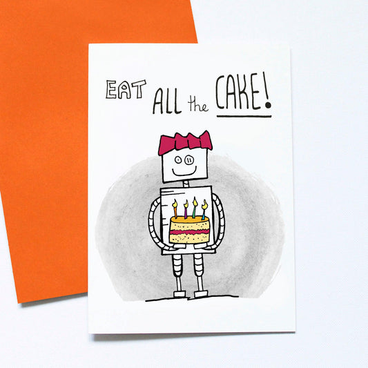 Eat Cake Happy Birthday Card