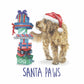 Joke Santa Paws Christmas Card