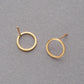 Gold Circle Stud Earrings - Drumgreenagh Craft & Design Store