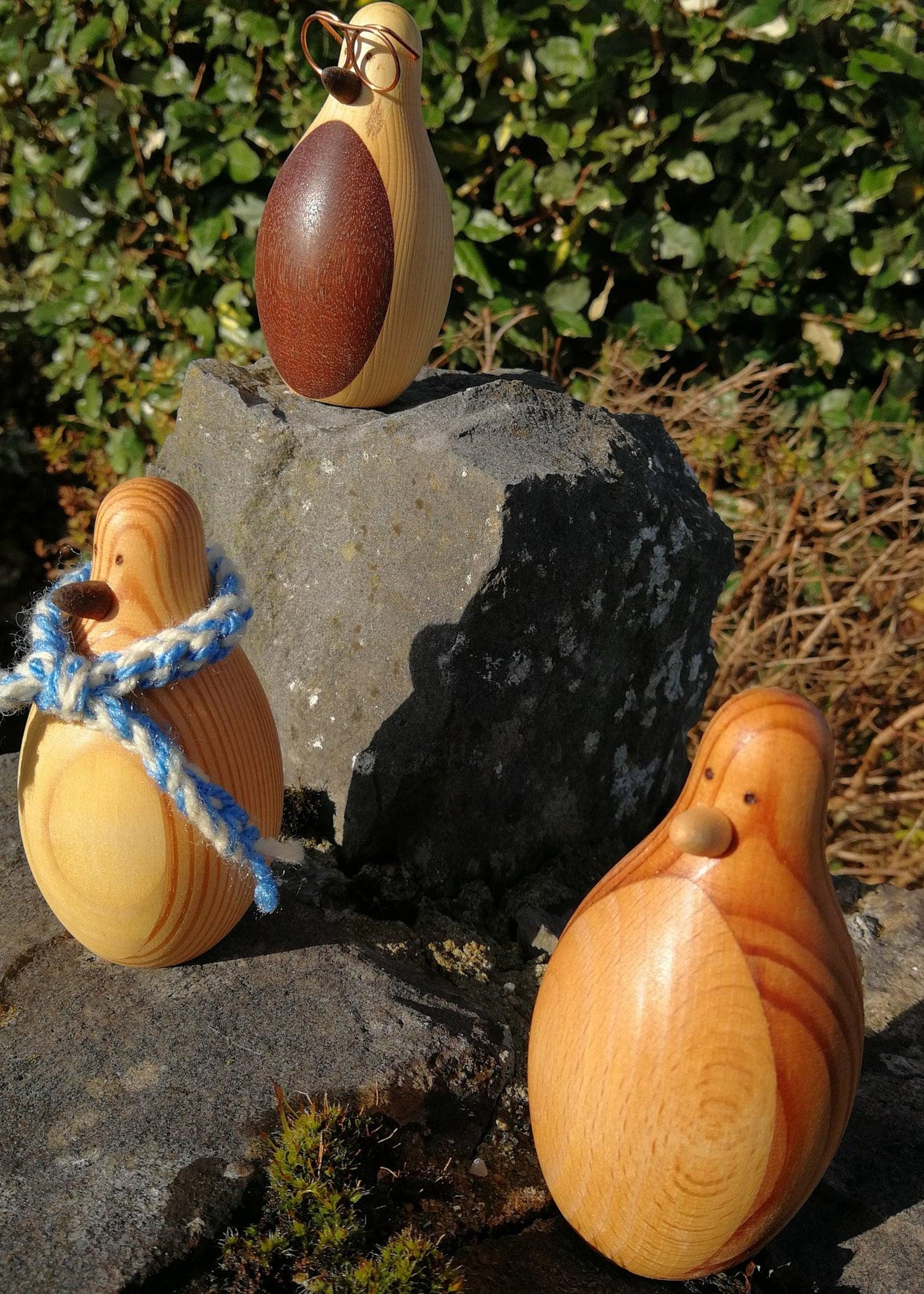 Hand Carved Hipster Penguin Wearing Scarf - Drumgreenagh Craft & Design Store