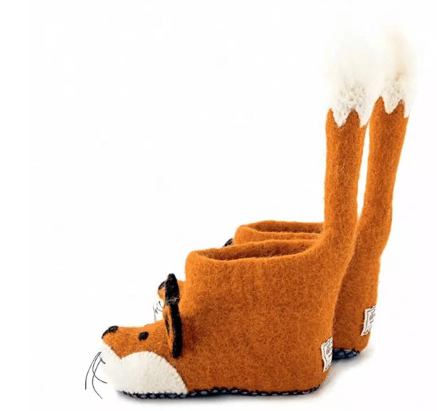 Hand Sewn Children's Fox Slippers - Drumgreenagh Craft & Design Store