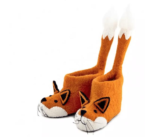 Handmade-Fox-Animal-Childrens-Slippers