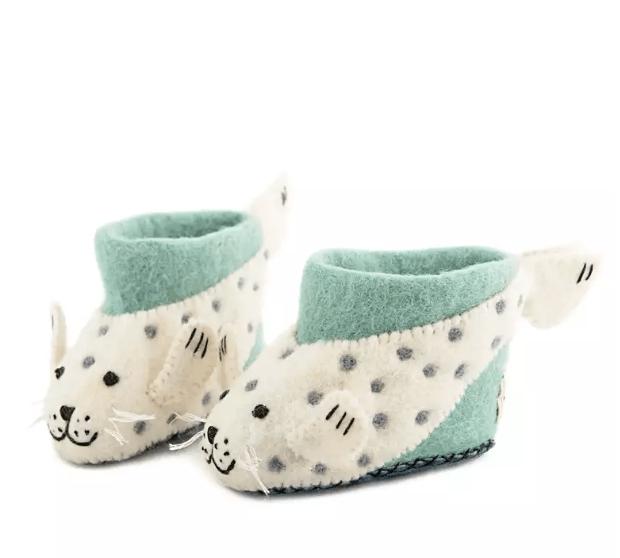 Childrens sales white slippers