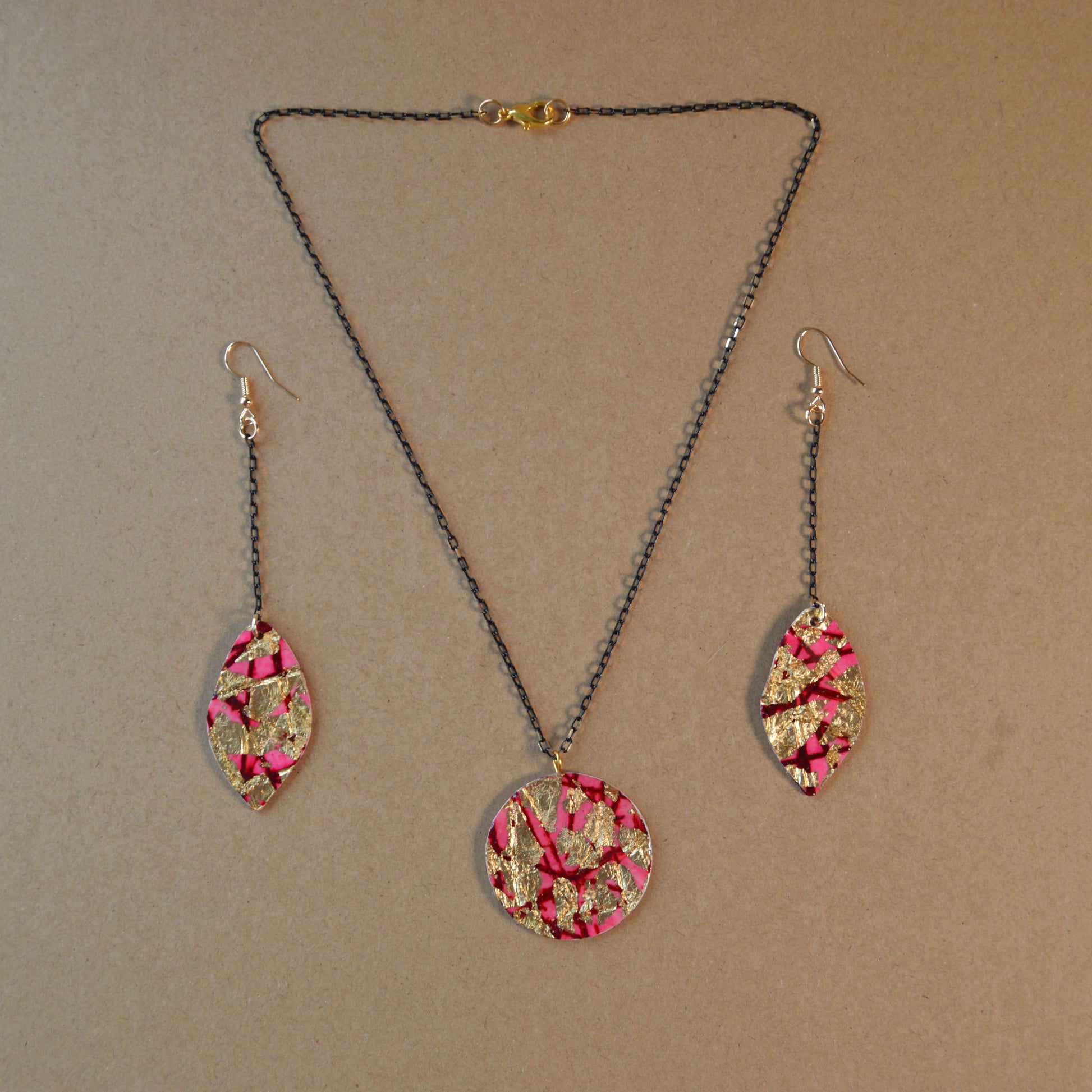 Gift Set of Pink & Gold Jewellery - Drumgreenagh Design Shop