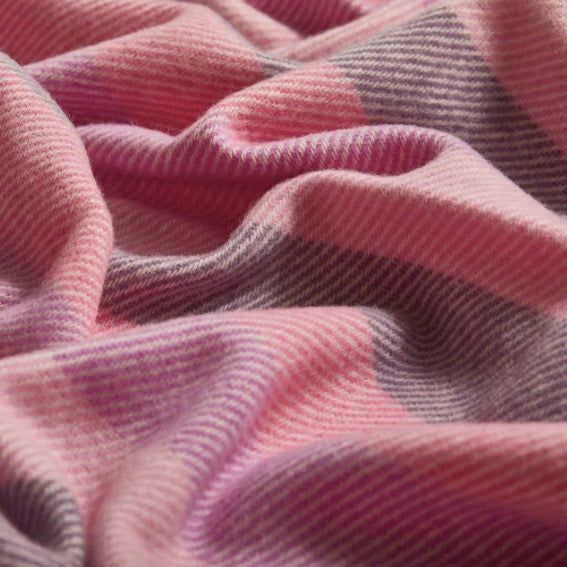 Hand-Woven Pink Woollen Baby Blanket