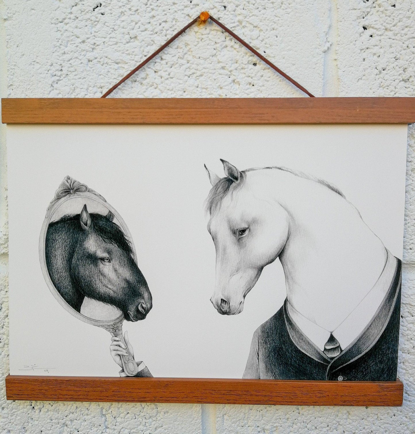 Horse In The Looking Glass Illustration