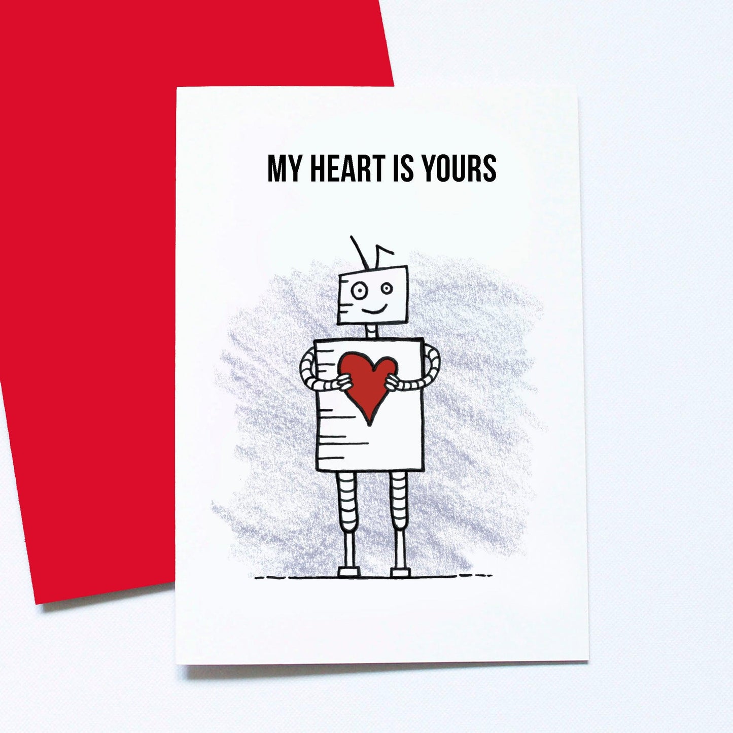 My Heart Is Yours Robot Card