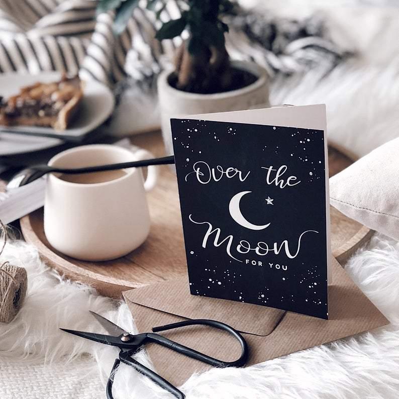 Over the Moon Celebration Card - Drumgreenagh Craft & Design Store