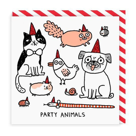 Funny Party Animals Card