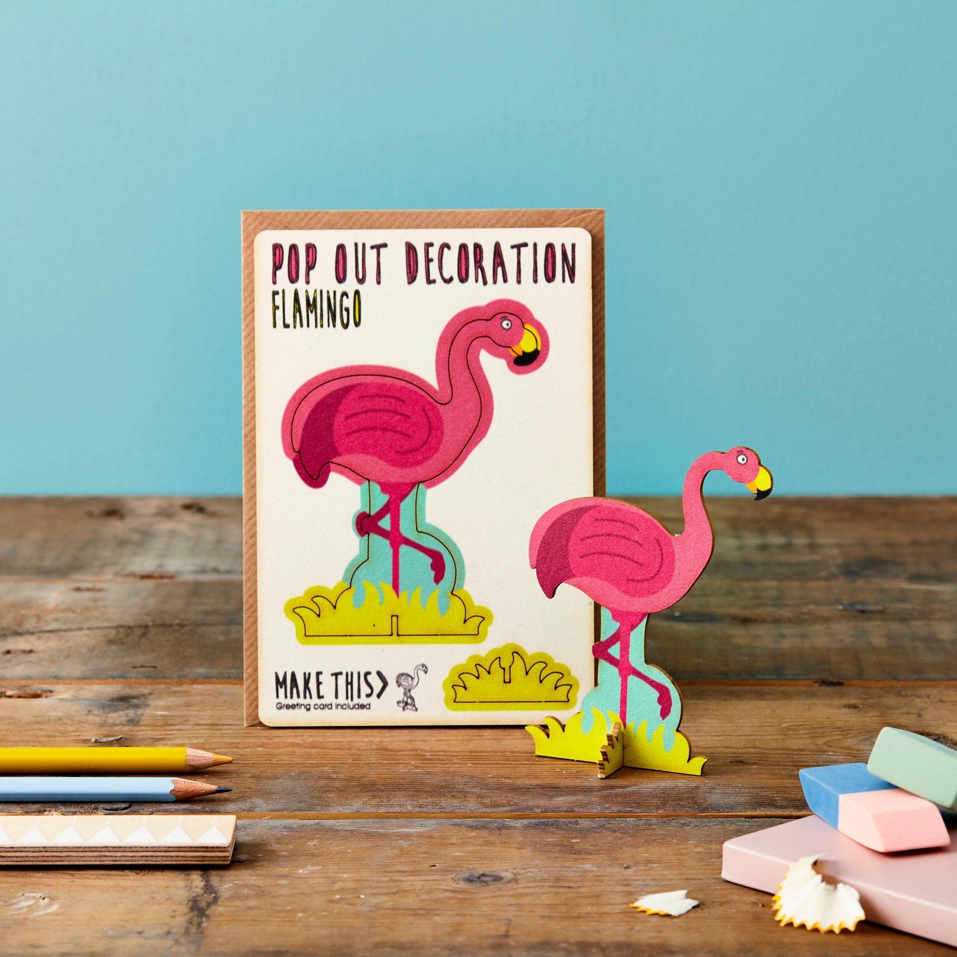 Pop Out Flamingo Decoration & Card - Drumgreenagh Craft & Design Store