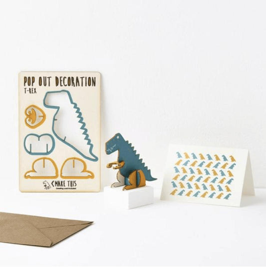 Pop Out Dinosaur Decoration & Card