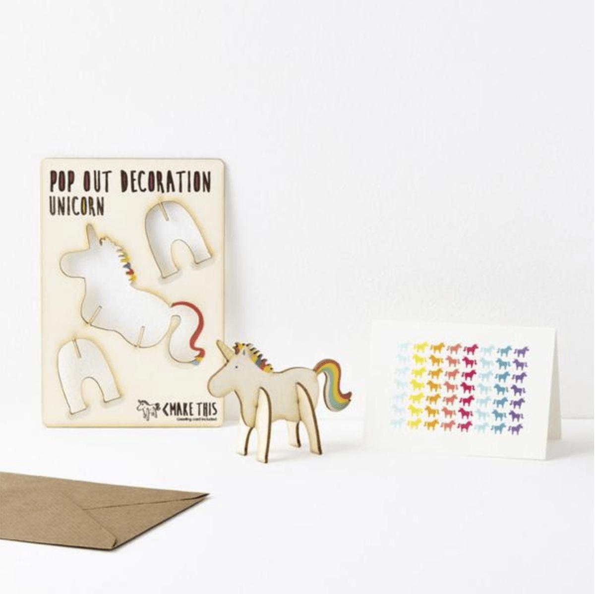 Pop Out Unicorn Decoration & Card