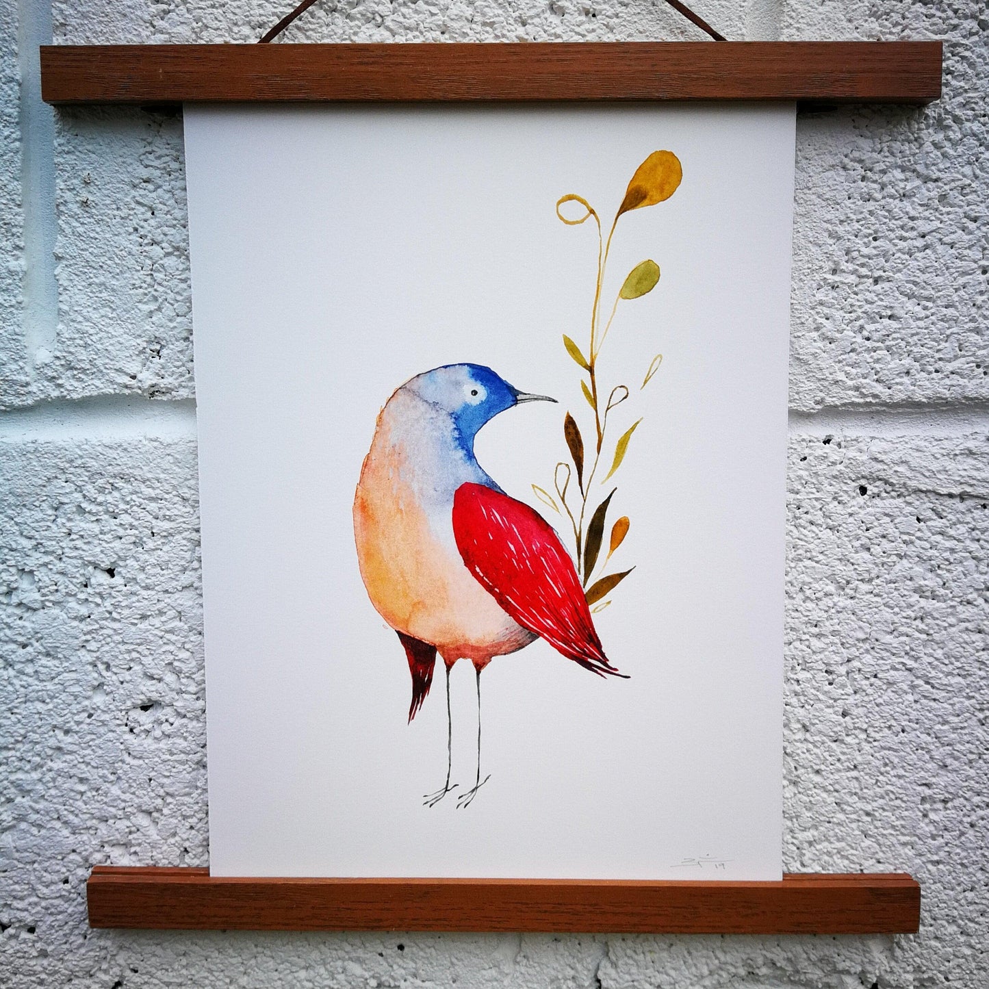 Red Winged Bird A4 Print - Drumgreenagh Craft & Design Store