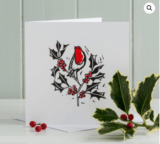 Robin Singing Christmas Card - Drumgreenagh Craft & Design Store