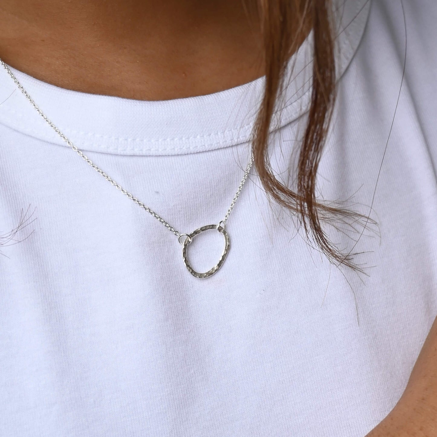 Silver Oval Pendant Necklace - Drumgreenagh Design Store