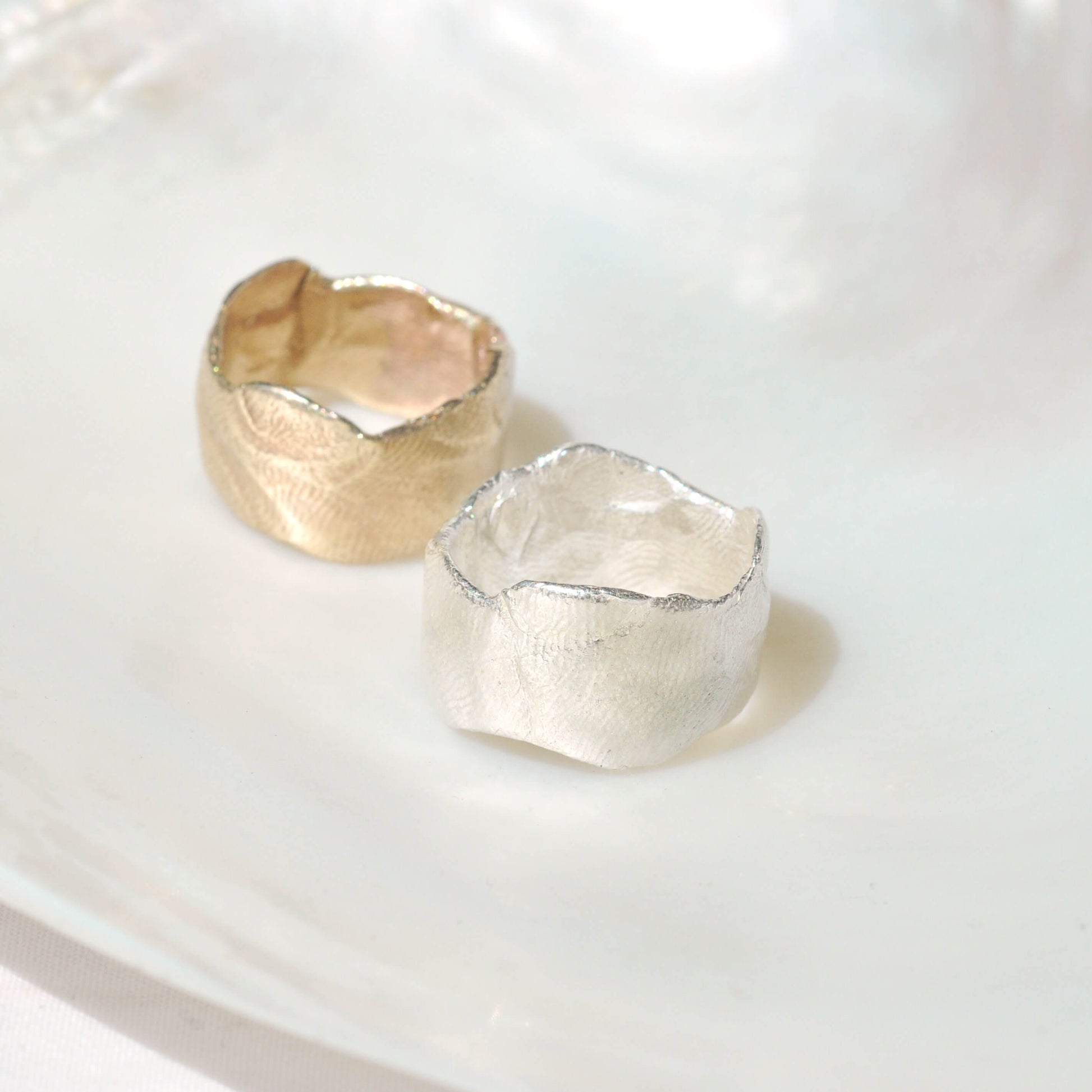 Silver & Gold Statement Ring - Drumgreenagh Ethical Gift Shop
