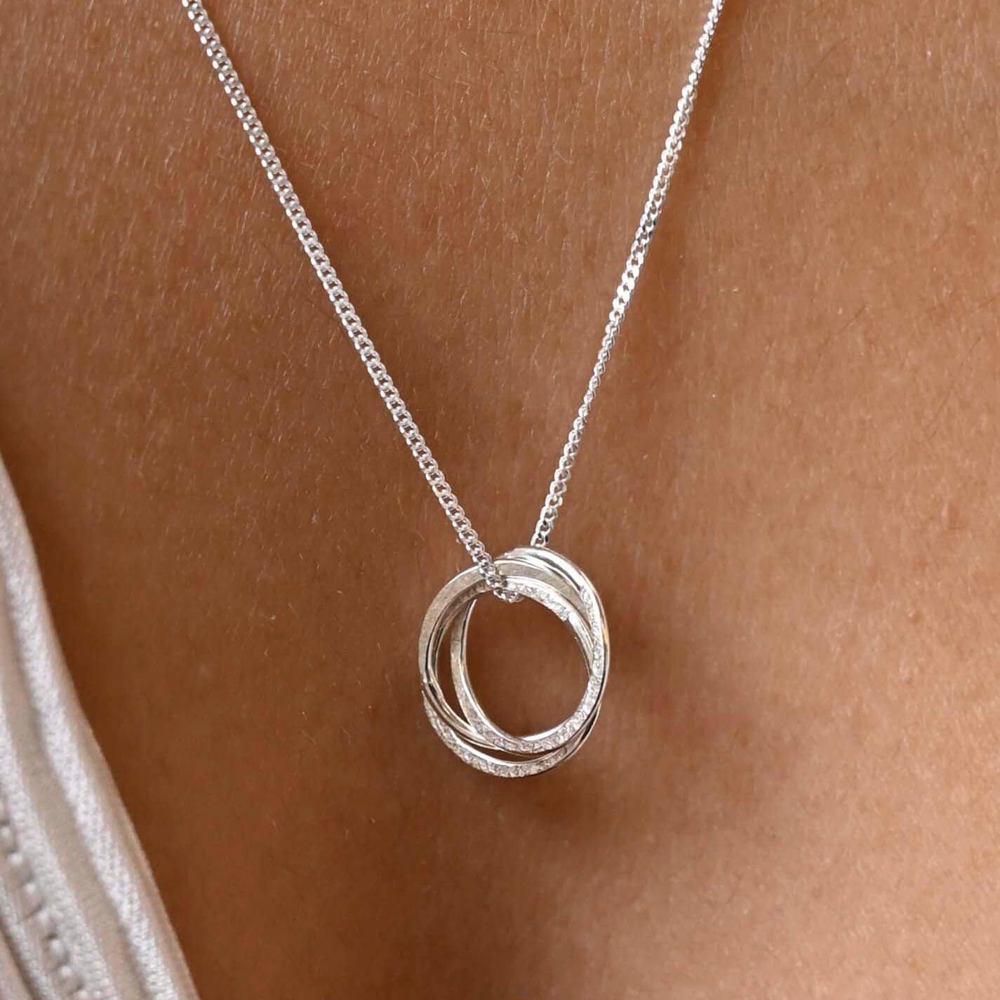 Silver Circle Pendant Necklace - Drumgreenagh Ethical Gift Shop