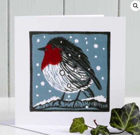 Snowy Robin Christmas Card - Drumgreenagh Craft & Design Store