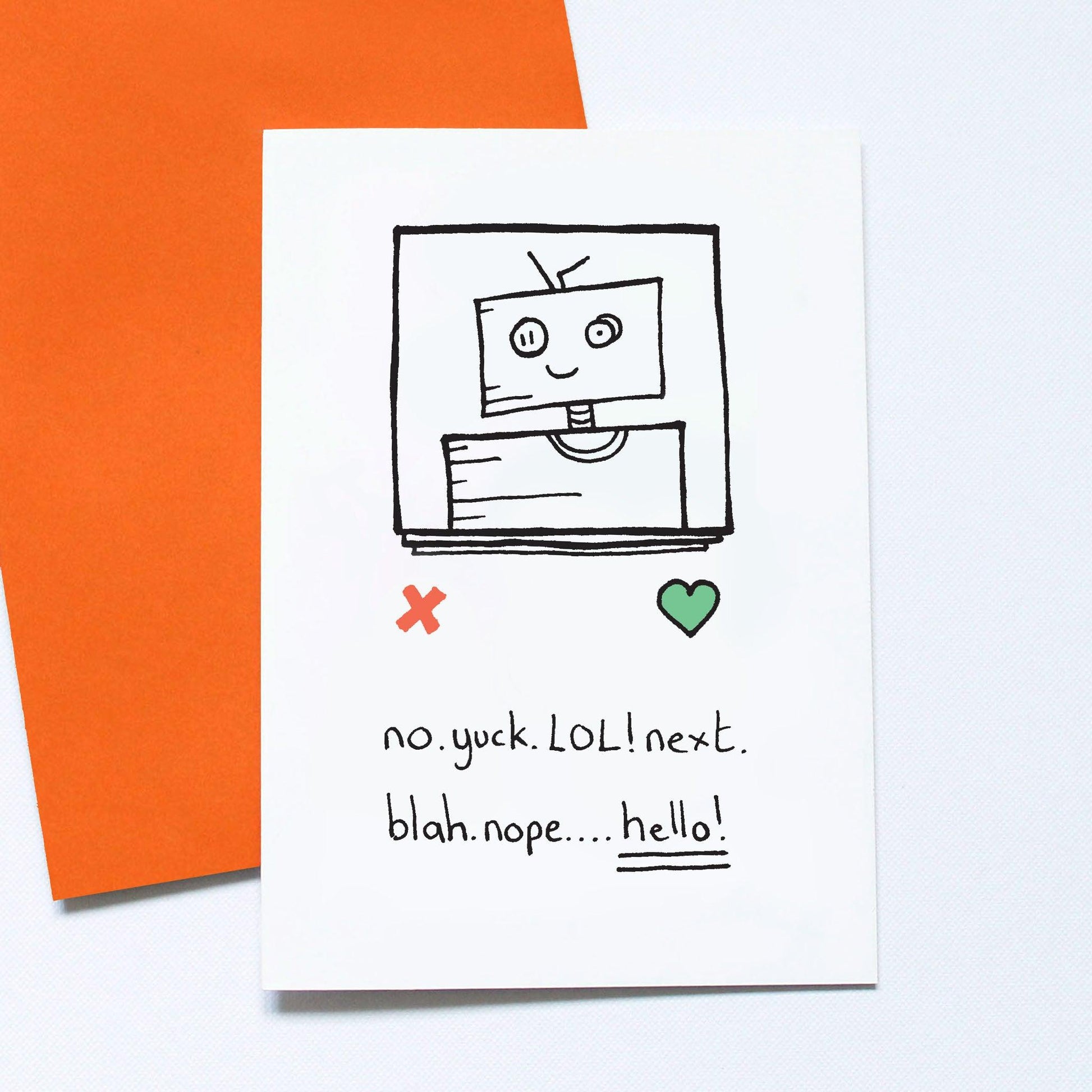 Tinder Robot Greeting Card