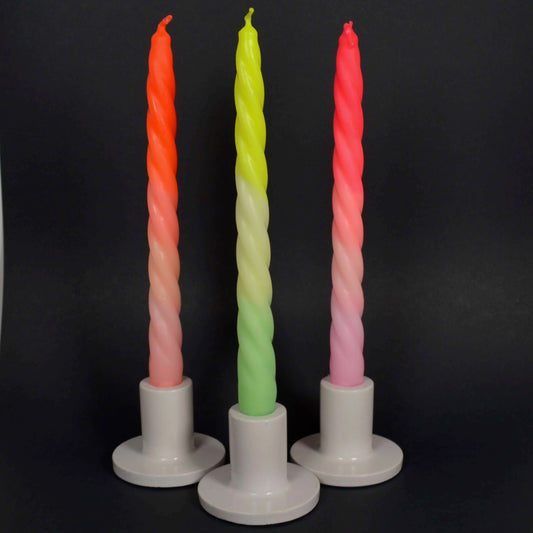 Twisted Candles in Holders