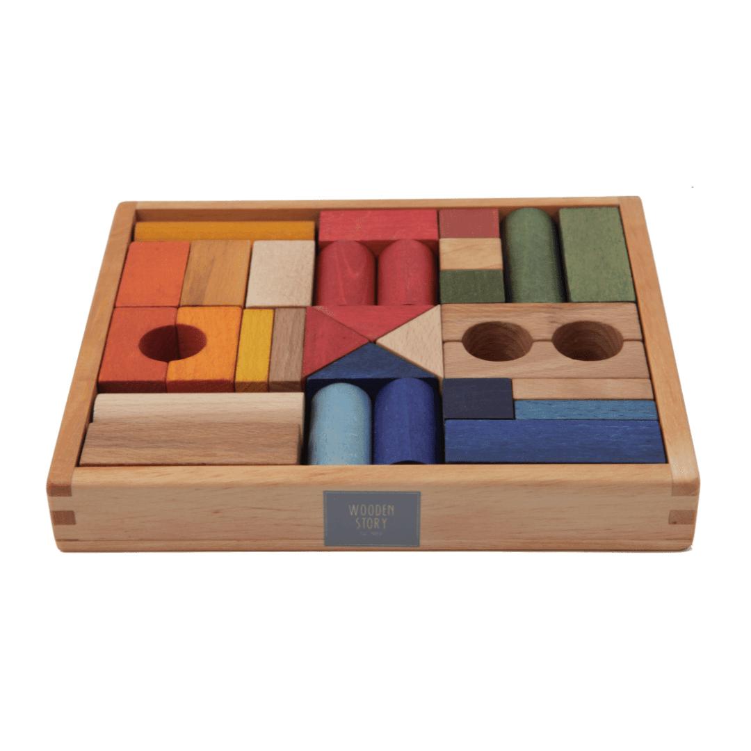Tray of Colourful Blocks
